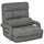 Convertible Floor Sofa Bed, Recliner Armchair Upholstered Sleeper Chair with Pillow for Living Room Bedroom Lounge, Grey