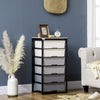 Dresser for Bedroom, 6 Drawer Dresser, Chest of Drawers with Steel Frame for Bedroom, Living Room, Grey