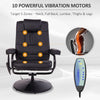 360-Degree Seat Swivel Massage Recliner Chair with Remote Control, Black