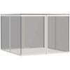 Universal Replacement Mesh Sidewall Netting for 10' x 13' Gazebos and Canopy Tents with Zippers, (Sidewall Only) White