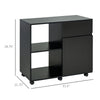 Filing Cabinet/Printer Stand with Open Storage Shelves, for Home or Office Use, Including an Easy Drawer, Black