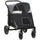 Pet Stroller with Universal Front Wheels, Shock Absorber, One Click Foldable Dog Cat Carriage with Brakes, Storage Bags, Mesh Window, Safety Leash for Large & Medium-sized Dogs, Gray