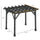 Outdoor 12'x10' Pergola Gazebo, 100% Wood Pergola Suitable for Patio, Deck, Garden, Gazebo, Perfect for BBQs, Parties, Picnics, Black