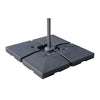 Large 4 Piece Square Fillable Weighted Offset Market Patio Umbrella Base