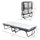 Rollaway Bed, Folding Bed with 4" Mattress, Portable Foldable Guest Bed with Sturdy Metal Frame and Wheels, White