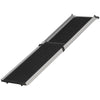 Portable Folding Pet Ramp, Dog Ramp for Cars with One Carry Handle, Non-Slip Ramp for Dogs to Get into a Car, Secure Aluminum Side Rails, Black