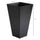 28" Tall Plastic Planters, 3-Pack, Large Taper Outdoor & Indoor Plastic Garden Flower Pots, for Entryway, Patio, Yard, Black