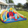 5-in-1 Inflatable Water Slide, Kids Castle Bounce House with Slide, Pool, Water Gun, Basket, Climbing Wall Includes Carry Bag, Repair Patches, 750W Air Blower