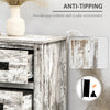 Rustic Kitchen Cabinet, Storage Cabinet, Sideboard Buffet with 4 Drawers and One Cupboard for Kitchen, Dining Room, Living Room, White
