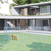 Silver Outdoor Dog Kennel Galvanized Chain Link Fence Heavy Duty Pet Run House Chicken Coop with Secure Lock Mesh Sidewalls for Backyard, Silver