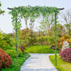 82" Decorative Metal Garden Trellis Arch with Durable Steel Tubing & Elegant Scrollwork, Perfect for Weddings