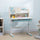 Kids Desk, Height Adjustable Children School Study Table, Student Writing Desk with Tilt Desktop, Drawer, Storage Shelf, Pen Holder, Blue