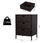 32" Poolside Rattan Wicker Patio Organizer Storage Cabinet with 3 Large Drawers & Weather-Fighting Materials
