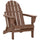 Folding Adirondack Chair, HDPE Outdoor All Weather Plastic Lounge Beach Chairs for Patio Deck and Lawn Furniture, Brown