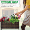 Indoor/Outdoor Rattan Flower Planter Box with Tool Storage Rack Below and Sturdy Elevated Work Area  28" H
