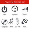 6V Electric Ride-On Fire Truck Vehicle for Kids with Remote Control Music Lights and Ladder
