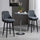 Extra Tall Bar Stools Set of 2, Modern 360Â° Swivel Barstools, Dining Room Chairs with Steel Legs and Footrest, Dark Grey