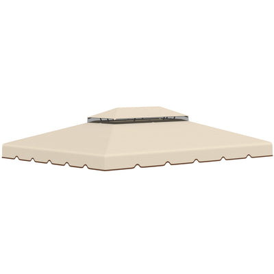 12.8' x 9.5' Gazebo Replacement Canopy, Gazebo Top Cover with Double Vented Roof for Garden Patio Outdoor (TOP ONLY), White