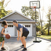 Basketball Hoop Freestanding Height Adjustable Stand with Backboard Wheels for Teens and Adults  Black