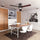 44'' Mount Ceiling Fan with Light, Modern Indoor LED Lighting Fan with Remote Control, for Bedroom, Living Room, Brown