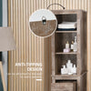Narrow Bathroom Cabinet Bathroom Tall Free Standing Tower Cabinet With Adjustable Shelves & Cupboard Space Saving Organizer Home Storage