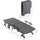 Rollaway Bed, Folding Bed with 3.25" Mattress, Portable Foldable Guest Bed with Adjustable Backrest, and Metal Frame on Wheels, Dark Grey