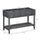 Wooden Raised Garden Bed, Elevated Planter Box Stand with 8 Slots and Open Shelf, Dark Grey