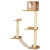 Multi-level Cat Tree Activity Center with Sisal-Covered Scratching Posts Condo for Cats and Pets  Yellow