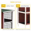 54" 2-Story Rabbit Hutch Bunny Cage With Openable Roof, No Leak Tray and Fun Enclosed Run, Indoor/Outdoor