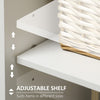 Buffet Cabinet, Farmhouse Sideboard, Bar Cabinet with Adjustable Shelf, Sliding Barn Door for Kitchen, White and Brown