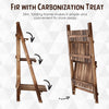 23.75" x 14.25" x 36.75" 3-Level Rustic Wooden Folding Plant Stand with Slat Bottom & Elevated Vertical Design