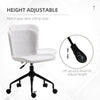 Home Office Chair, Swivel Task Chair with Adjustable Height and Armless Design for Small Space, Living Room, Bedroom, Light Grey