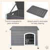 31"L Wooden Decorative Dog Cage Kennel Wire Door with Lock Small Animal House with Openable Top Removable Bottom Grey