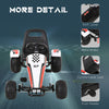 Outdoor Children Playing Pedal Kart Toy w/ Gear Adjustments & Comfort Seat Race