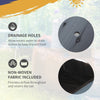 Gray Raised Garden Bed Planter Box w/ 8 Grow Grids, Storage Shelf & Lockable Wheels