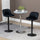 Bar Stools, Bar Stools with Backs, Swivel Seat, Velvet-Touch Fabric, Soft Upholstery for Kitchen, Bar, â€ŽAdjustable Bar Stools, Black