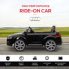 6V Audi TT RS Kids Licensed Electric Sports Car Ride On Toy One Seat Battery Powered High/Low Speed Headlight Music and Remote Control - Black