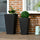 2-Pack Outdoor Planter Set, MgO Flower Pots with Drainage Holes, Durable & Stackable, for Entryway, Patio, Yard, Garden, Black