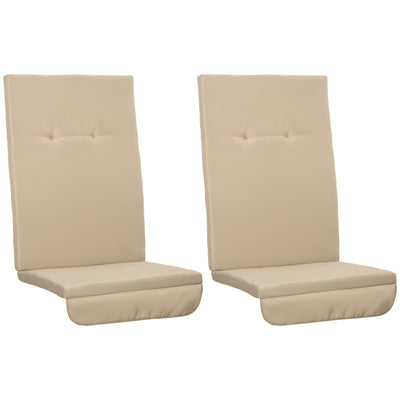 Outdoor Porch Swing Cushions with Seat & Tufted Back, Backrest Ties, Set of 2 Replacement Cushions for Patio Furniture, Beige