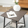 Side Table with 2-Tier Storage, End Table with Metal Frame for Living Room