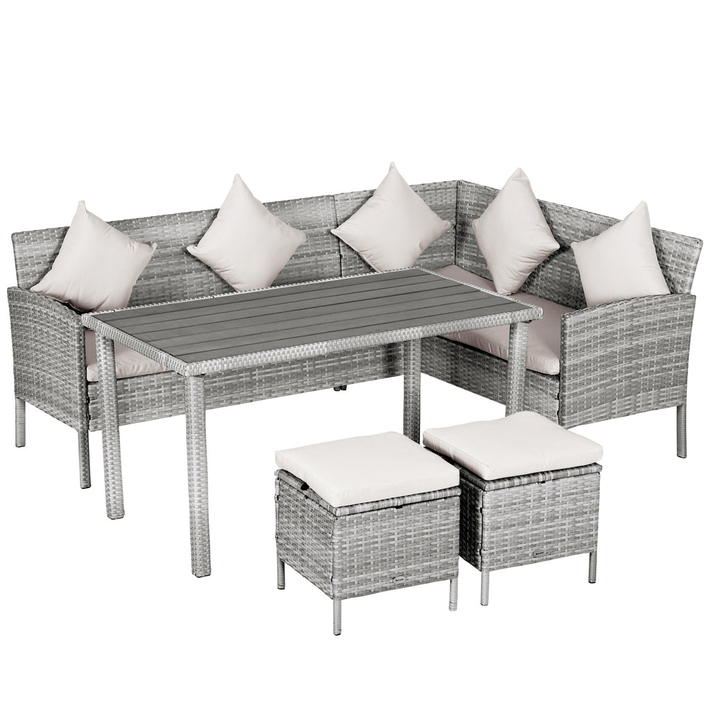 5-Piece Modern Outdoor Wicker Patio Furniture Sets with PE Rattan Resistant to Weather & Quality Build