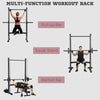 Squat Rack with Pull Up Bar and Barbell Bar Adjustable Bench Press Multi-Function Weight Lifting Half Rack