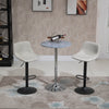 Swivel Bar Stools Set of 2 Bar Chairs Adjustable Height Barstools Padded with Back for Kitchen, Counter, and Home Bar, Cream White