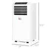 8000BTU Portable Mobile Air Conditioner Cooling Dehumidifying Ventilating with Remote Controller, LED Display, 2 Speed Fans, White