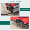 2-In-1 Dog Bike Trailer, Pet Trolley Cart with 360 Swivel Quick-release Wheel, Bicycle Wagon with Reflectors, Flag for Travel, Red