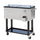 80 QT Rolling Cooling Bins Ice Chest on Wheels Outdoor Stand Up Drink Cooler Cart for Party, Stainless Steel