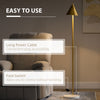 Floor Lamps for Living Room, Modern Standing Lamp with Adjustable Head, 13.75"x10.25"x60.25", Gold