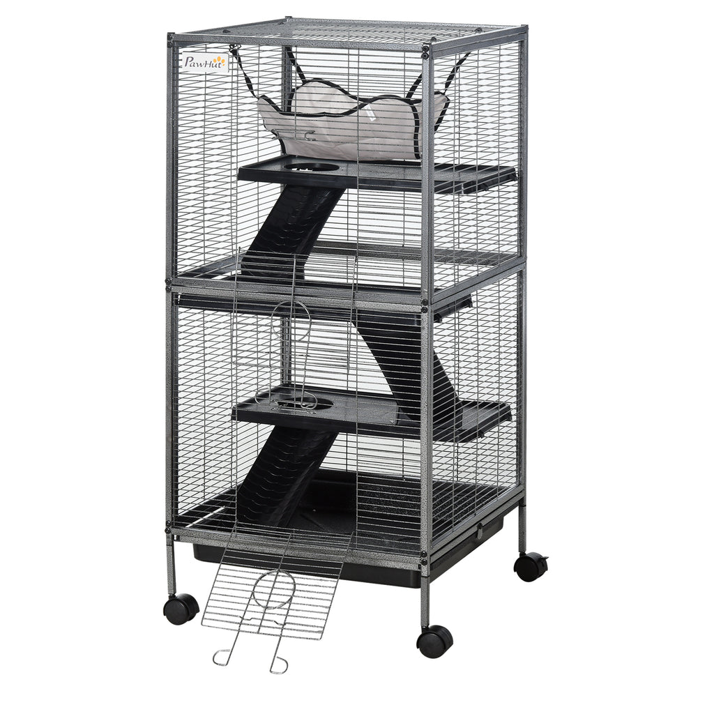 Rolling Rabbit Cages Rolling Small Animal Cage Pet for Rabbits, Chinchillas, Ferret with Wh