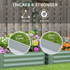 39" x 39" x 12" Set of 2 Raised Garden Bed, Elevated Planter Box with Galvanized Steel Frame for Growing Flowers, Herbs, Succulents, Green