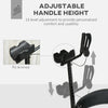 Aluminum Forearm Rollator Walker with 10'' Wheels, Seat and Backrest, Folding Upright Walker with Adjustable Handle Height and Removable Storage Bag, Black